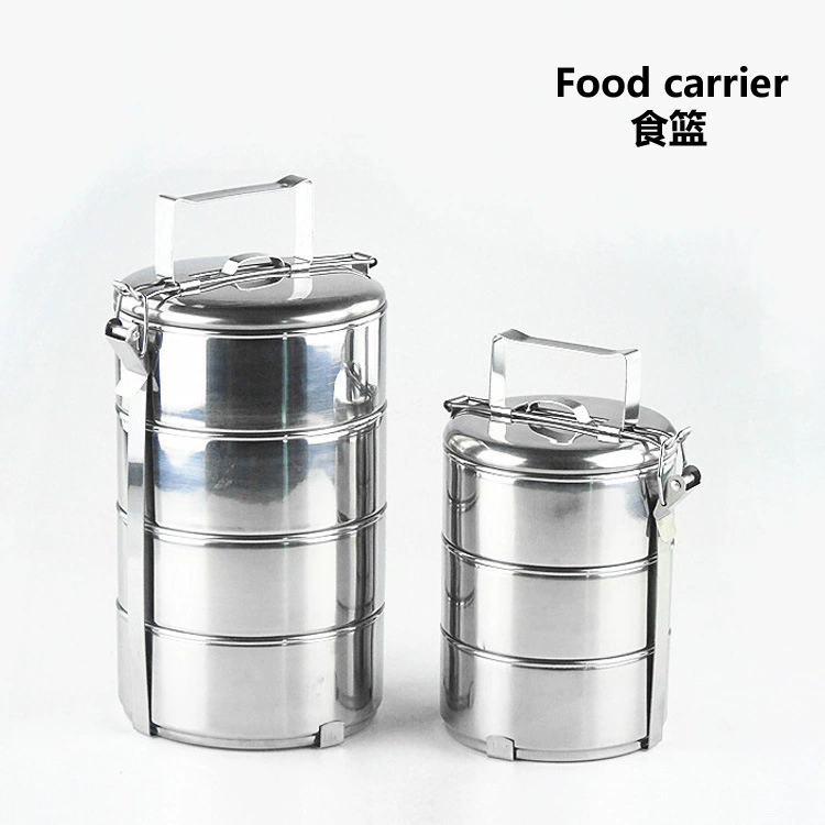 Магнитная трансграничная Однослойная решетка для еды, синяя коробка для завтрака, коробка для завтрака, многослойная решетка для еды из нержавеющей стали