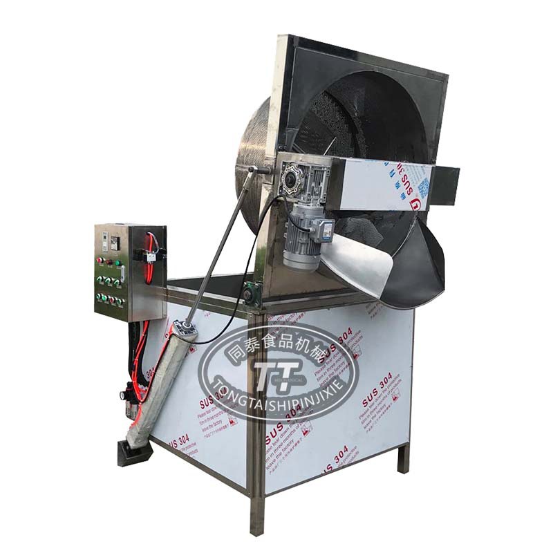 生产厂家直销电加热自动出料油炸机，不锈钢休闲食品油炸锅