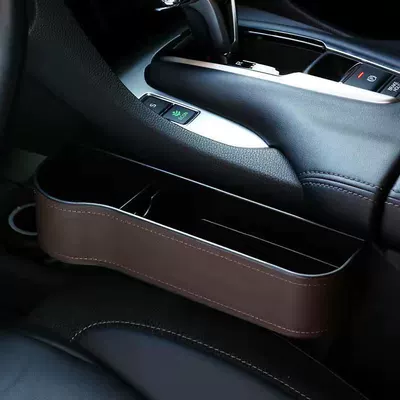Storage Bag Storage Box, Car storage bag/box - plastic-leatherbrown-main-driver