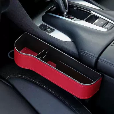 Box Multifunctional Gap Storage | Car storage bag/box - plastic-belt-leatherred-main-driver