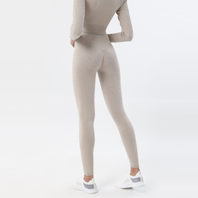 Transfronterizo de Amazon Europa y América sin costuras pantalones de Yoga de las mujeres que absorbe la humedad pantalones de fitness apretado de cintura alta brazo de elevación de las mujeres