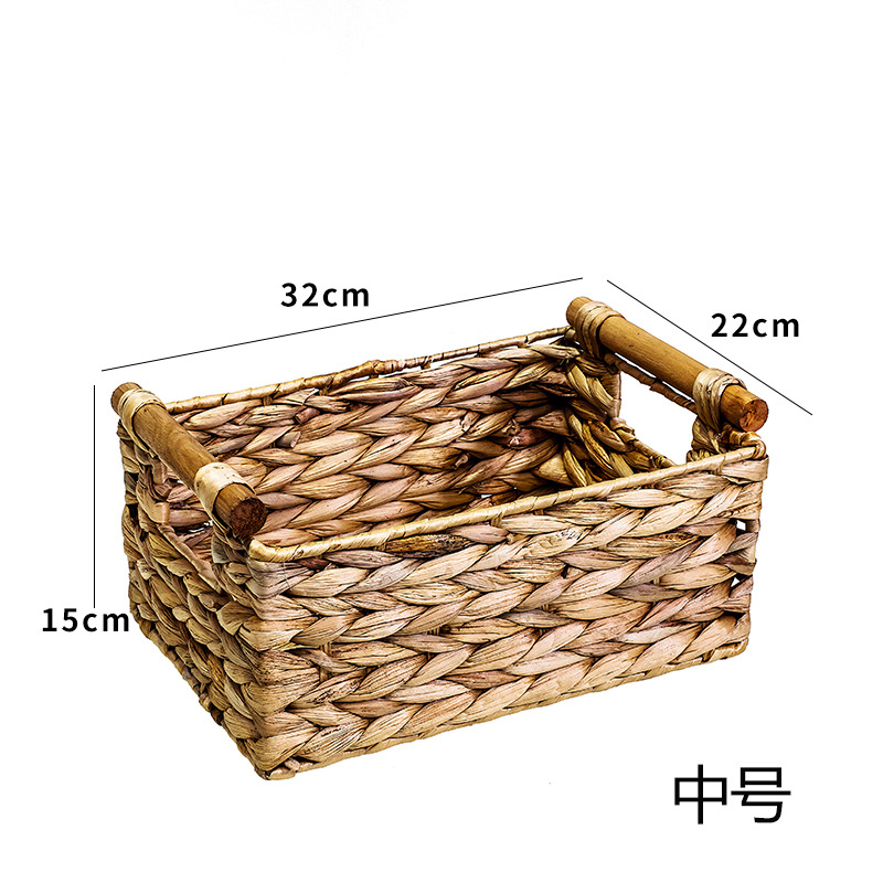 나무 손잡이 조롱박 바구니 M사이즈