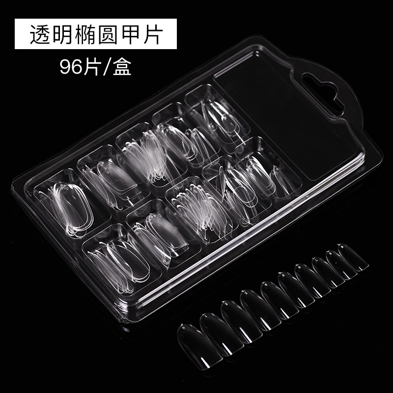 Clavo oval transparente (96 unidades/caja)