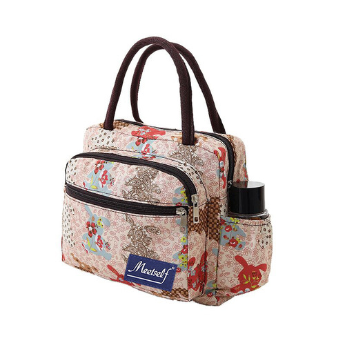  new women's bag canvas handbag thickened lunch bag mommy bag small cloth bag hand mom bag lunch bag
