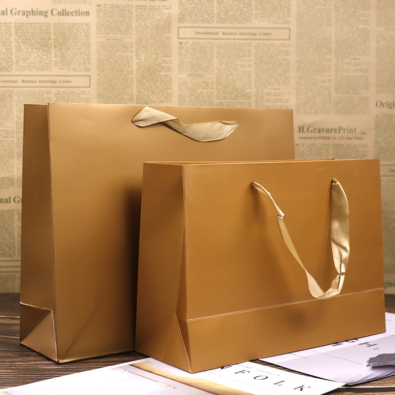 Golden Handbag Paper Shopping Bag Phoenix Dancong Green Tea Tea Bag Birthday Gift Festive Business Gift Bag