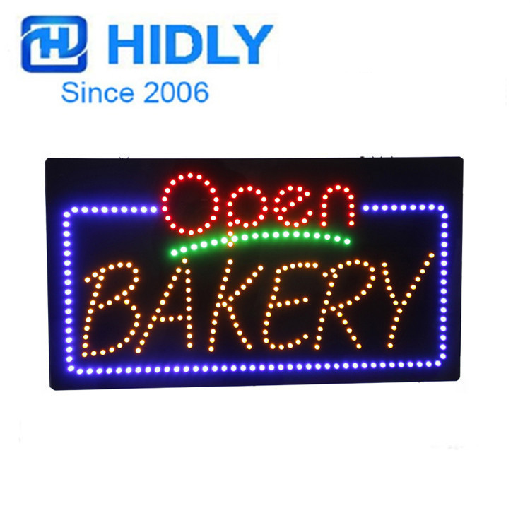 海得利招牌LED招牌LED长方形发光字招牌LED BAKERY OPEN铝合金