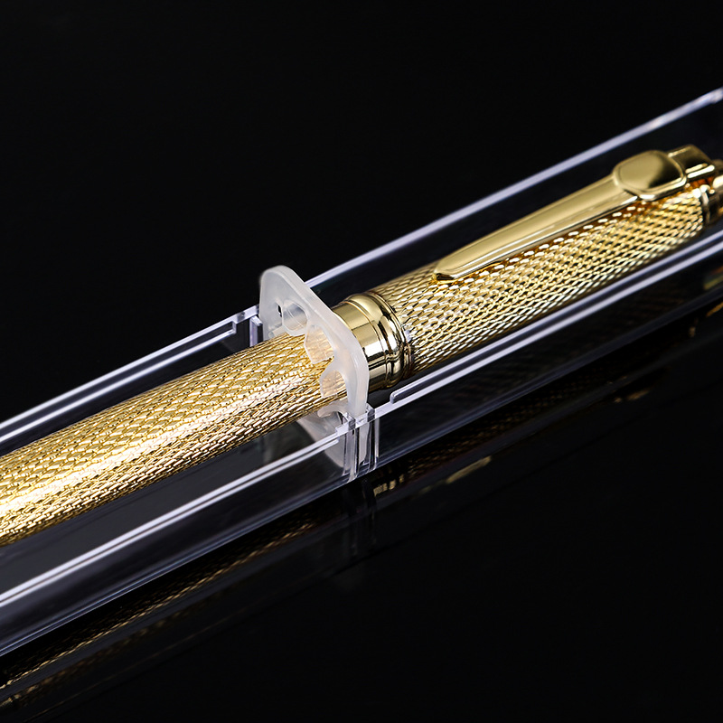 Fábrica en stock al por mayor estudiante caja de lápices de plástico caja de lápices de cristal transparente impresión logo