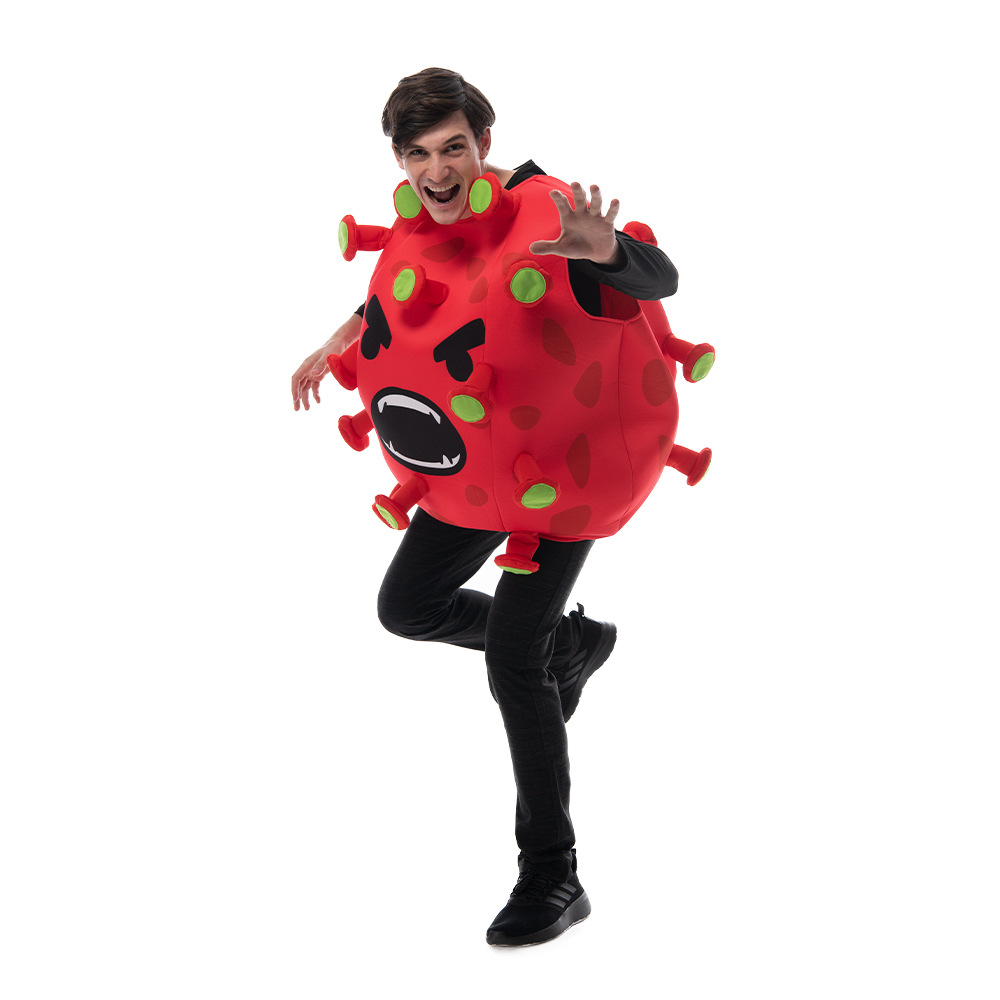 2022 Halloween New Plays Coronavirus Funny Party Costume Red Dragon Fruit Prop Stage_voghion.com