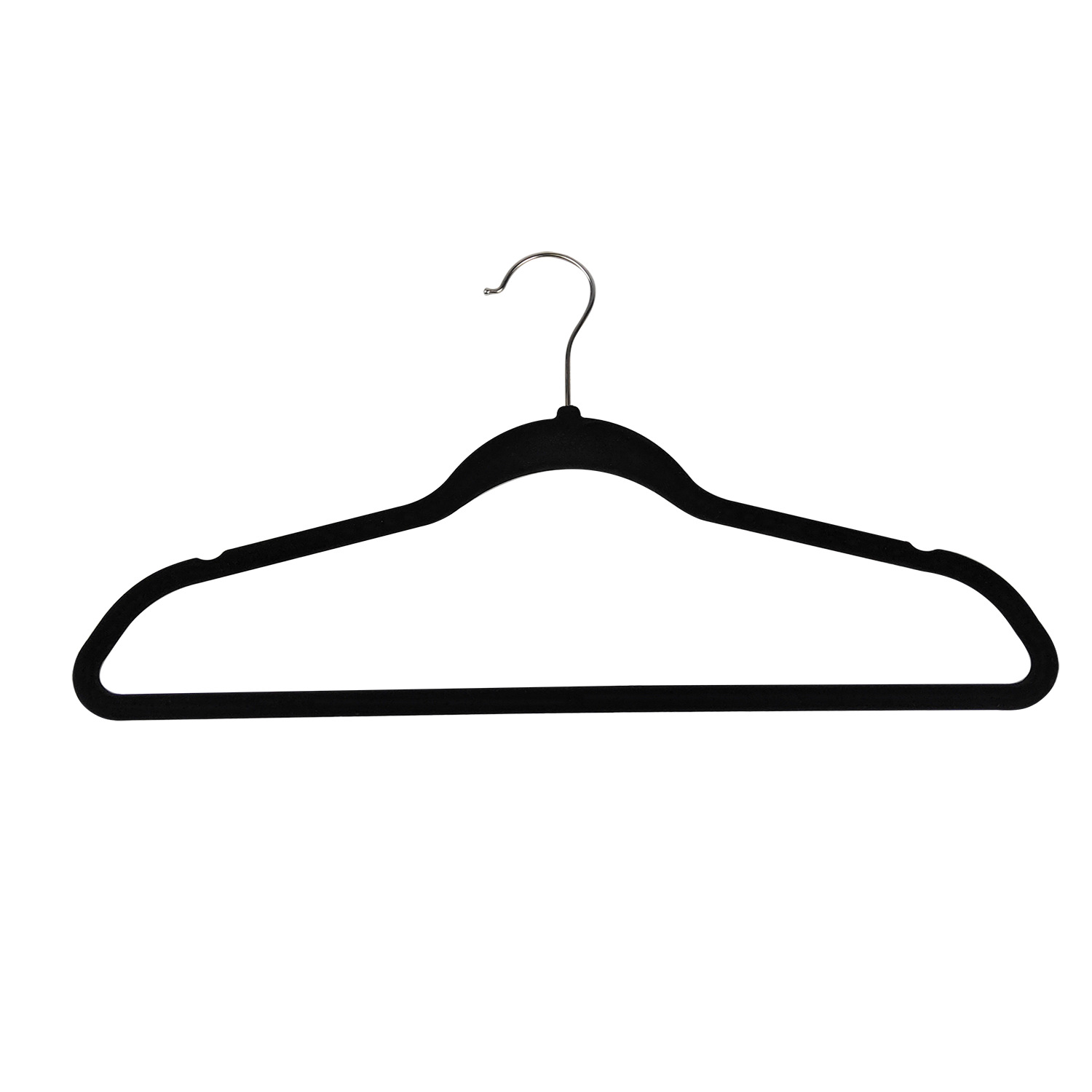 Flocado estante de ropa al por mayor posición colgante flocado percha de ropa Exportación de comercio exterior sin costura flocado percha de ropa