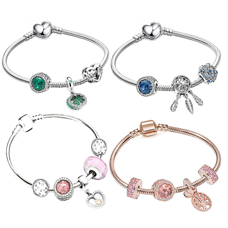 PAN Home Fashion Mix and Match Charm Ladies Bracelet Love and Lucky & Eternal Heritage Pendant Jewelry Exquisite Bracelet PAN Home Fashion Mix and Match Charm Ladies Bracelet Love and Lucky & Eternal Heritage Pendant Jewelry Exquisite Bracelet