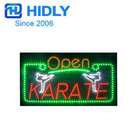 出口各大连锁店LED迷你发光字KARATEOPEN广告招牌悬挂式