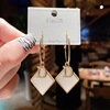 Silver needle, fashionable long earrings with tassels from pearl, silver 925 sample