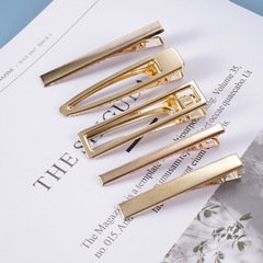 Poppy diy crystal glue accessories hairpin hair accessories handmade hair accessories decorative duckbill clip one-word clip gold