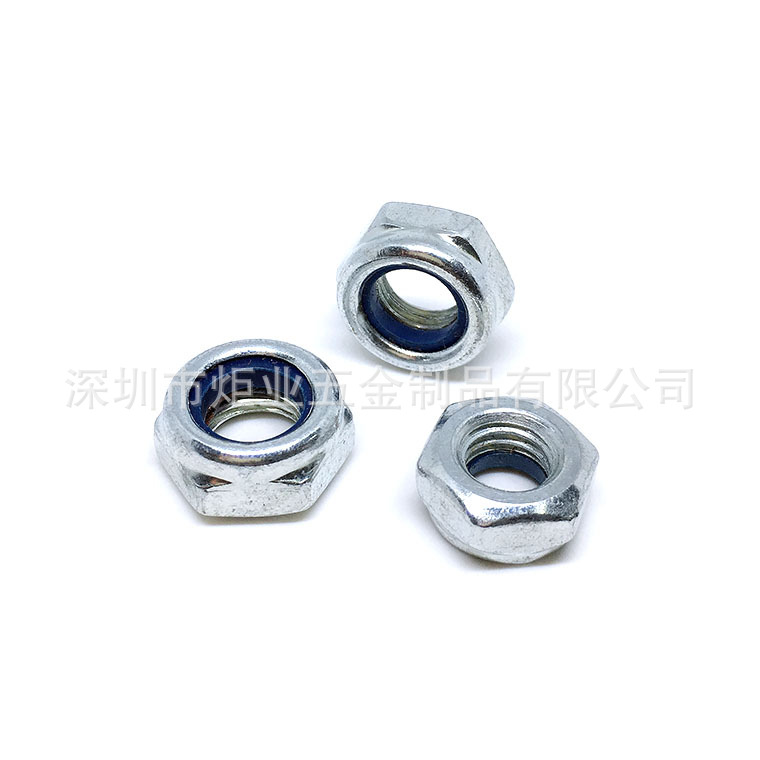 厂家直供六角尼龙防松螺母 防脱自锁螺母 防滑锁紧螺丝帽M3-M12