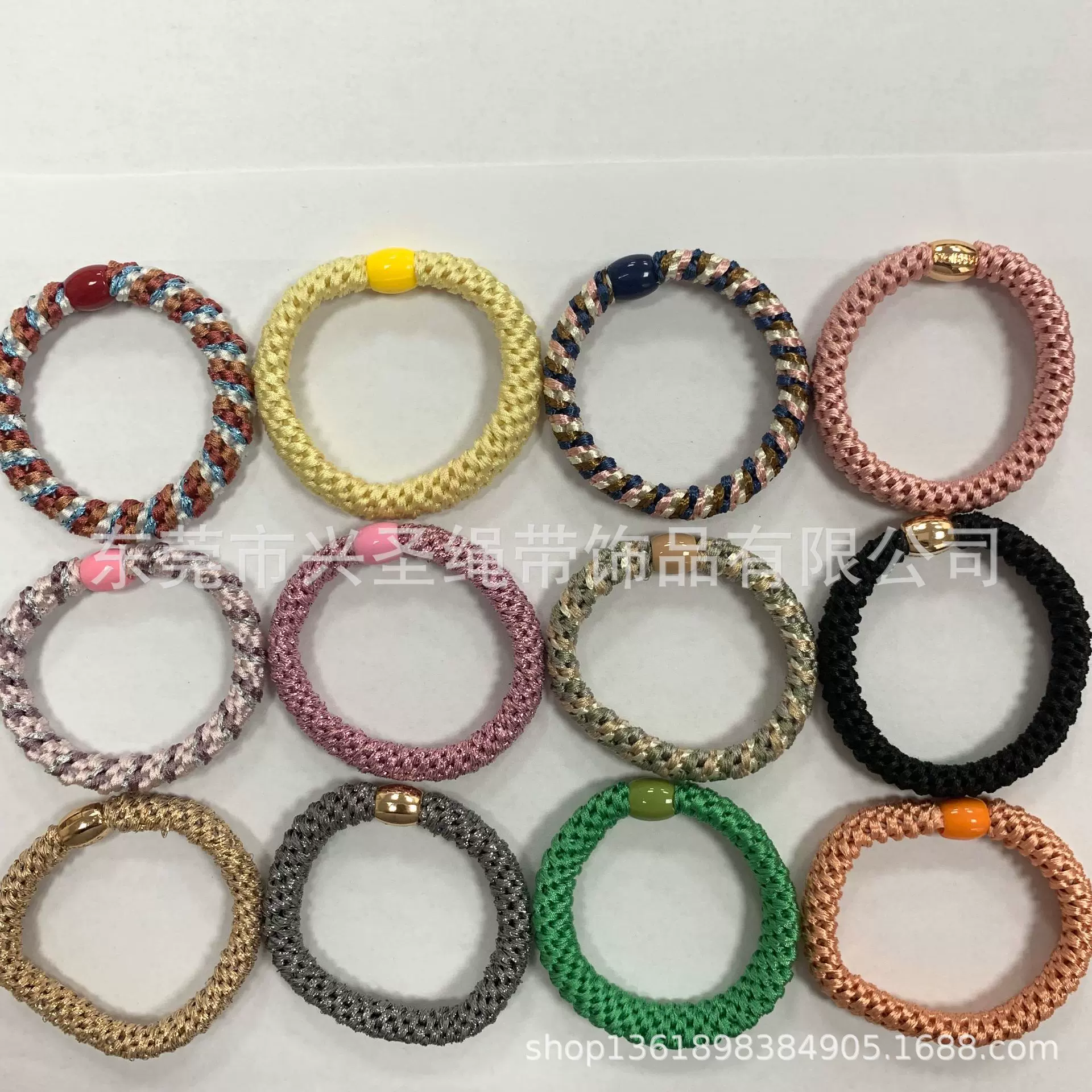 厂家直销粗发绳发圈柔软不缠发彩色皮筋现货颜色多选色联系客服