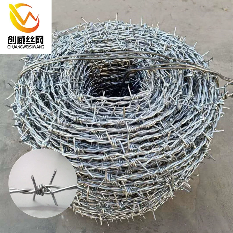 Двойные пряди стальной проволоки горячего цинкования прокол веревка с колючей проволокой из нержавеющей стали колючки Фруктовый сад тюрьмы взломщик анти-восхождение укол Канат