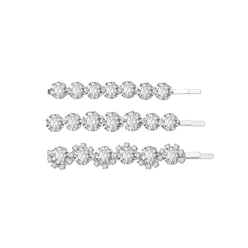 Estilo coreano nuevos accesorios para el cabello dulce rhinestone horquilla flor creativa palabra clip Taobao circón traje horquilla