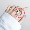 Retro fashionable one size brand ring hip-hop style, European style, silver 925 sample, Japanese and Korean, simple and elegant design, punk style, on index finger