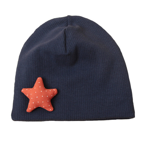 Double layer ear protection autumn and winter new baby hat newborn baby hat pure cotton knitted children's pullover hat