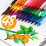 学生手绘彩色水彩毛笔