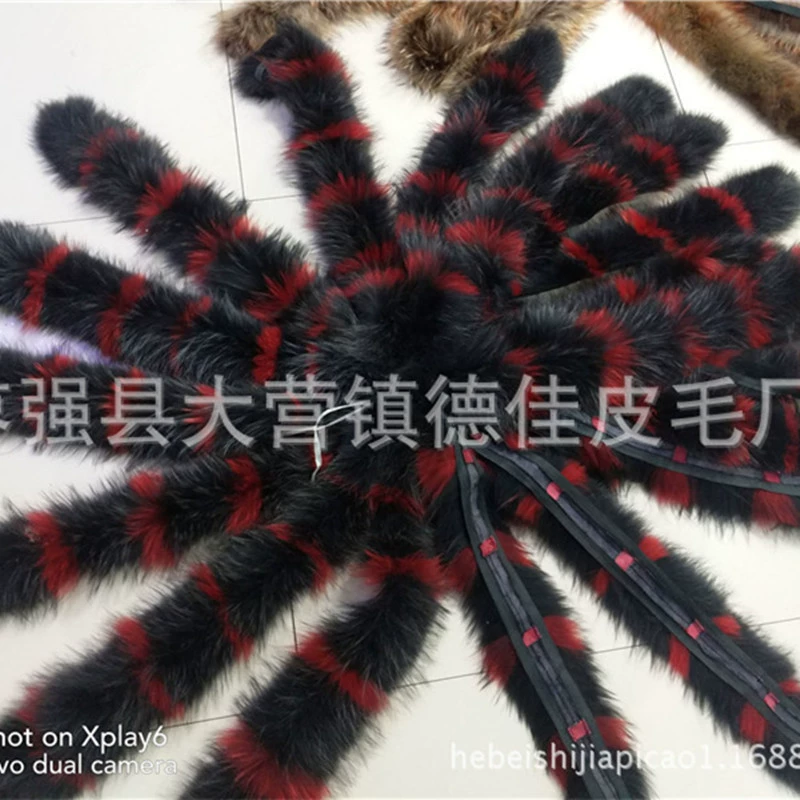 [Новая фабричная модель натуральный мех енота большой капюшон универсальная одежда 14 шт. плюшевая парка меховой воротник верблюжий мех]