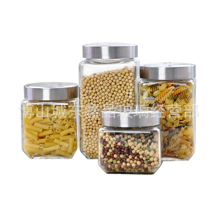 批发玻璃瓶 密封罐 储物罐 杂粮罐 储物瓶 茶罐