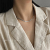 Brand chain, necklace, short fashionable accessory, simple and elegant design, Korean style