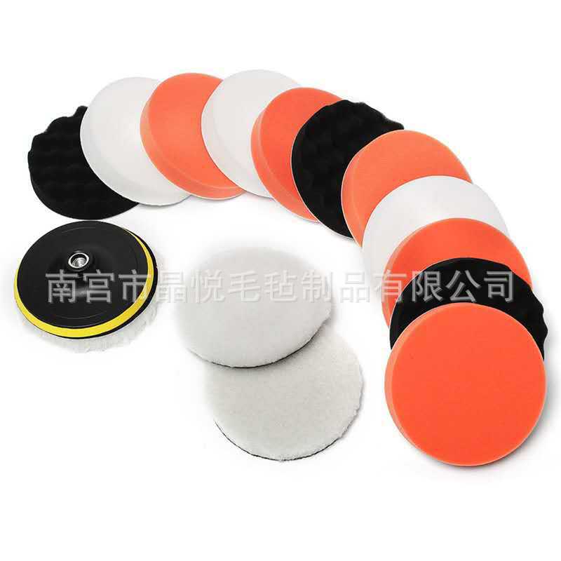 Auto-adhesivo de lana-como placa de lana pulido de precisión borde de terciopelo sellado de la belleza del coche limpieza de pintura rueda de pulido