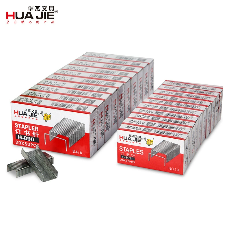 Оптовая продажа с фабрики Huajie, унифицированный степлер небольшого размера № 10, степлер № 12, 1 коробка, 1000 шт., канцелярские товары