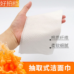 Disposable Washcloth, Thickened Pearl-Textured Non-Woven Cotton Soft Towels for Face Cleansing – Pull-Out Facial Wipes, Cosmetic Tissues