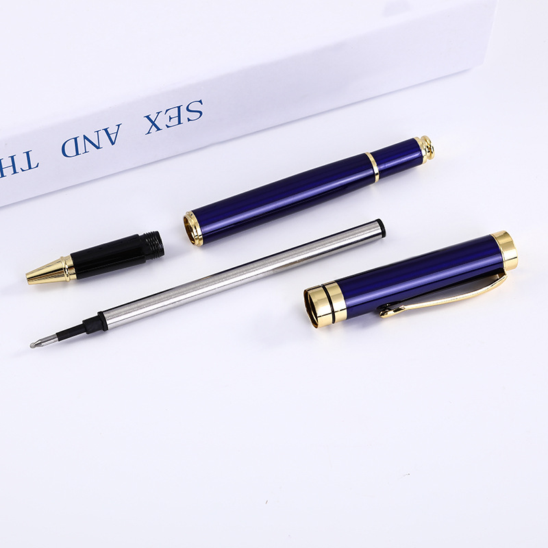 Pluma de firma de metal suministro directo de fábrica pluma de regalo de negocios pluma publicitaria letras logotipo firma pluma de cuentas de alta gama