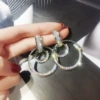 Large circle of diamond silver color