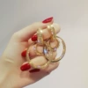 Big circle diamond gold color