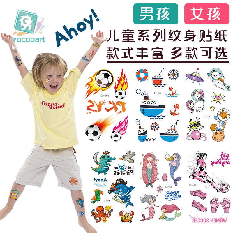 Quick in stock wholesale children's tattoo stickers set of fun cartoon small fresh tattoo stickers temporary tattoo stickers
