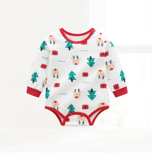 Baby HAI Newborn Baby All-in-One Suit Pure Cotton Autumn/Winter Korean Version Children Long Sleeve Puddle Suit Wholesale Crawling Suit Dropshipping