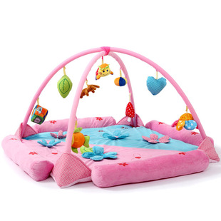 Pink Blue Flower Shape Baby Music Game Blanket Mat Baby Climbing Mat Educational Toys Fitness Mat Rack Full Moon Ceremony
