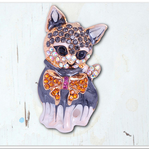 Cross-border European and American fashion cat cat alloy corsage dripping oil foreign trade brooch clothing accessories brooch