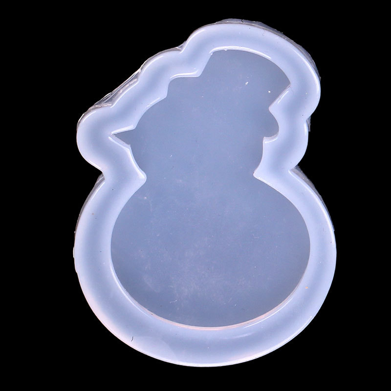 Árbol de Navidad muñeco de nieve espejo epoxi molde de silicona DIY accesorios para teléfonos móviles colgante copo de nieve ELK molde epoxi en stock