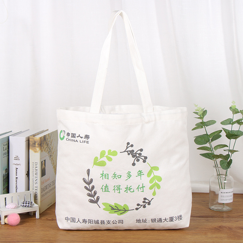 广告文艺帆布购物袋包装ogo空白棉布帆布包手提袋印花创意帆布袋