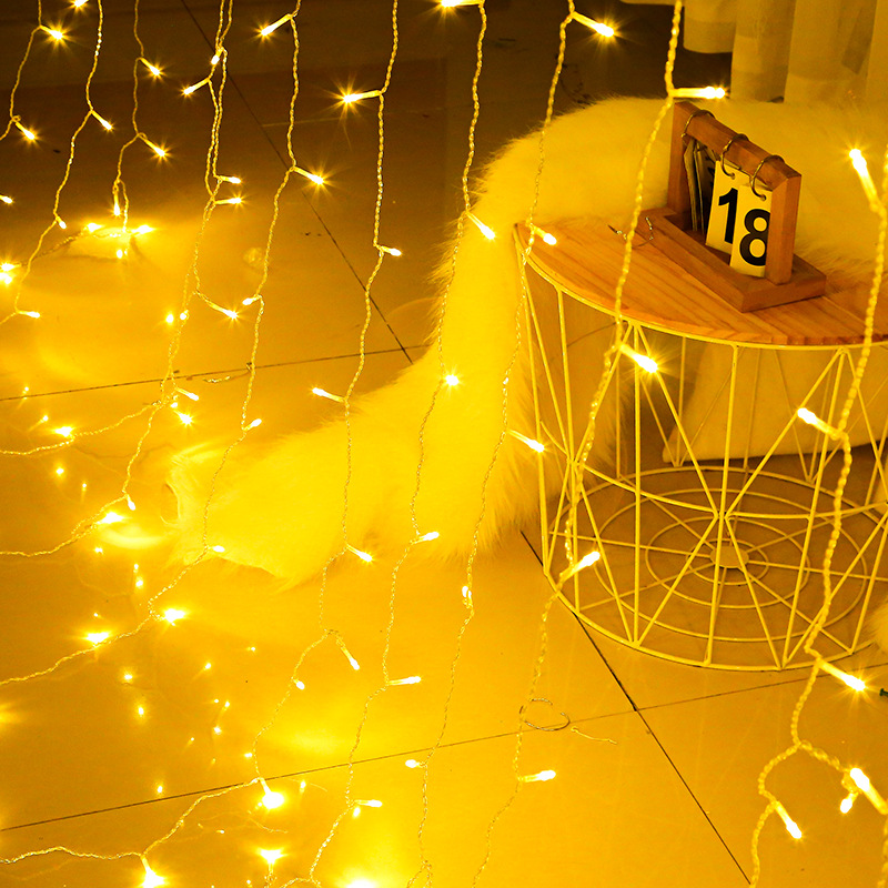 Luz de estrella LED cortina de luz LUZ DE Navidad Romántica habitación diseño luz ins cielo estrellado luz decorativa Cadena de luz de color