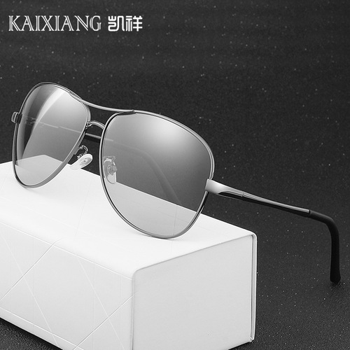 Xiaohongshu Live broadcast same style classic retro square metal sunglasses driving fishing anti-UV sunglasses