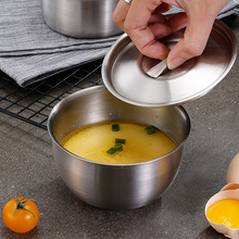 厂价直销304不锈钢蒸蛋碗加厚带盖碗鸡蛋羹蒸饭碗儿童汤盅炖盅