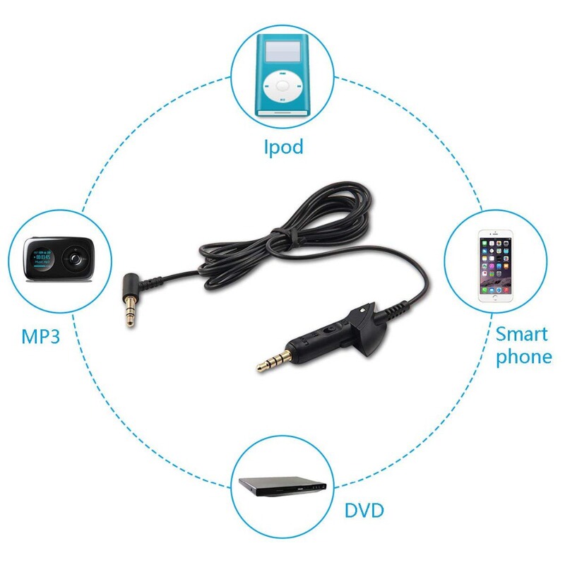 Suitable for Bose Over-Ear Qc15 Wireless Headphones, Qc25, Qc3Ae2, Oe2 Small Tail Bluetooth 5 Wired Headphones