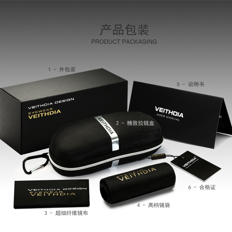 Sunglasses Outer Packaging Mirror Cloth Mirror Bag Mirror Box Polarized Test Card Glasses Small Screwdriver