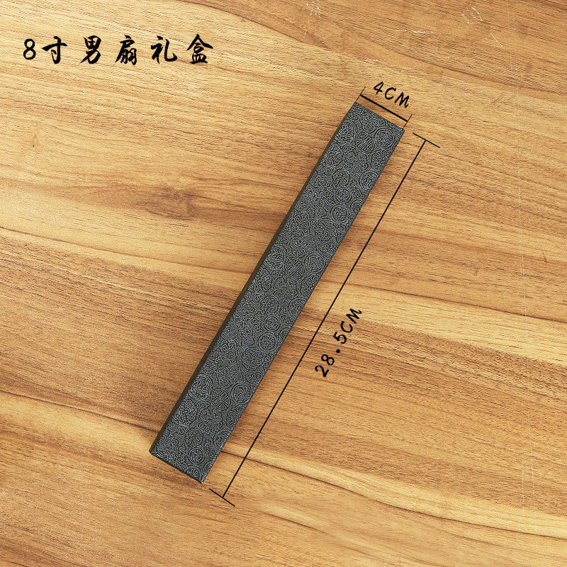 Caja del ventilador de los hombres caja del ventilador de la danza femenina color plegable conjunto de ventilador caja de embalaje artesanía de almacenamiento decoración ventilador regalo de la mano venta al por mayor