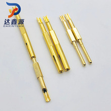深圳达鑫源实力工厂航空插连接器1.0切扁端子铜针插针插孔pin针