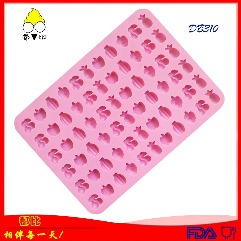 Mini Candy 66 Фруктовый силиконовый формочня для конфет Jelly Mold леденец огонь краска воск стоящая форма