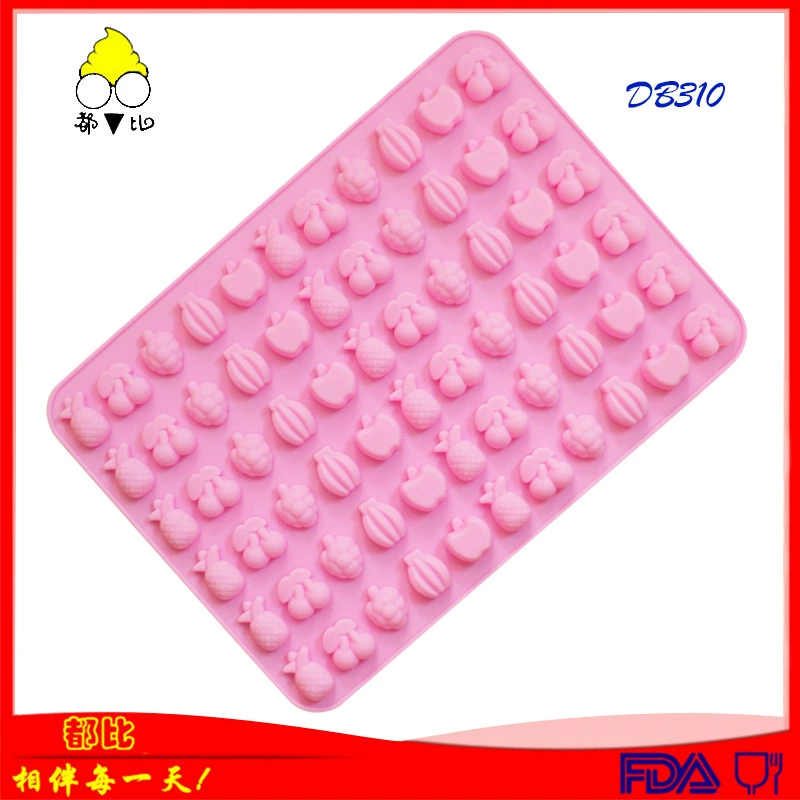Mini Candy 66 Фруктовый силиконовый формочня для конфет Jelly Mold леденец огонь краска воск стоящая форма