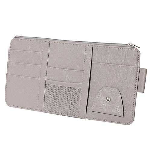 Cross-border new product car sun visor glasses clip zipper car receipt block car mobile phone document holder storage bag