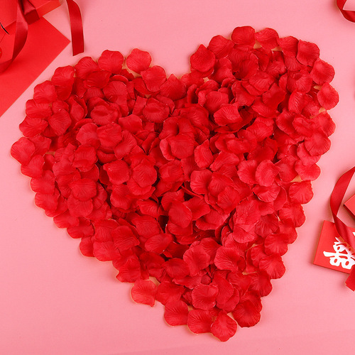 Wedding supplies non-woven fabric simulated rose petals decoration wedding room bed stage T stage KTV decoration